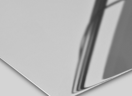 Tôle d'inox poli miroir